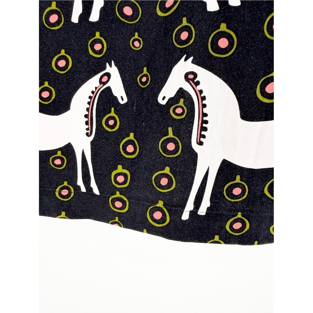 RARE Marimekko Finland Pony Print Flock Swing Dress Women's XXL Scandinavian - Picture 5 of 9